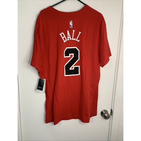 Nike Men's Chicago Bulls Lonzo Ball #2 Red T-Shirt XXL NEW WITH TAGS - Picture 10 of 10